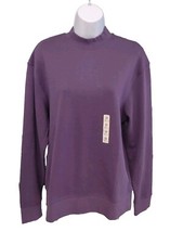Felpa Zara finto collo uomo taglia media manica lunga viola pullover 