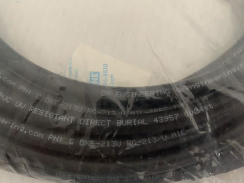 DX Engineering Low Loss 50-Ohm Coax Cable RG213U PL259S 25-Feet - Zdjęcie 11 z 11