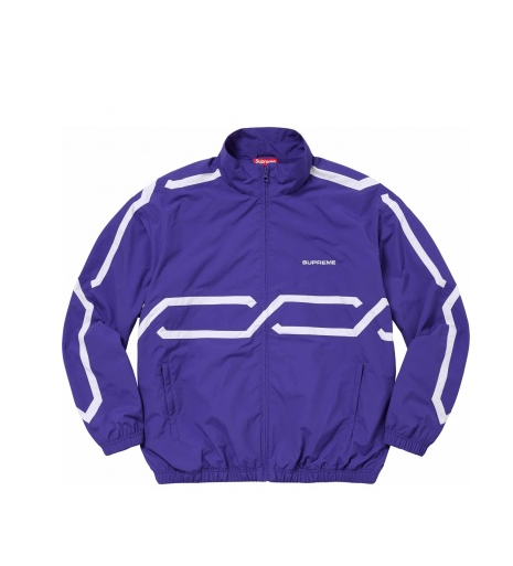 Supreme Inset Link Track Jacket Purple White Size Medium Supreme Inset Link Track Jacket Purple White Size Medium