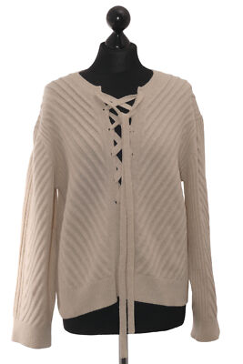 Dorothee Schumacher Urban Breath O-Neck Women's Sweater 2 S Beige + Cashmere NEW