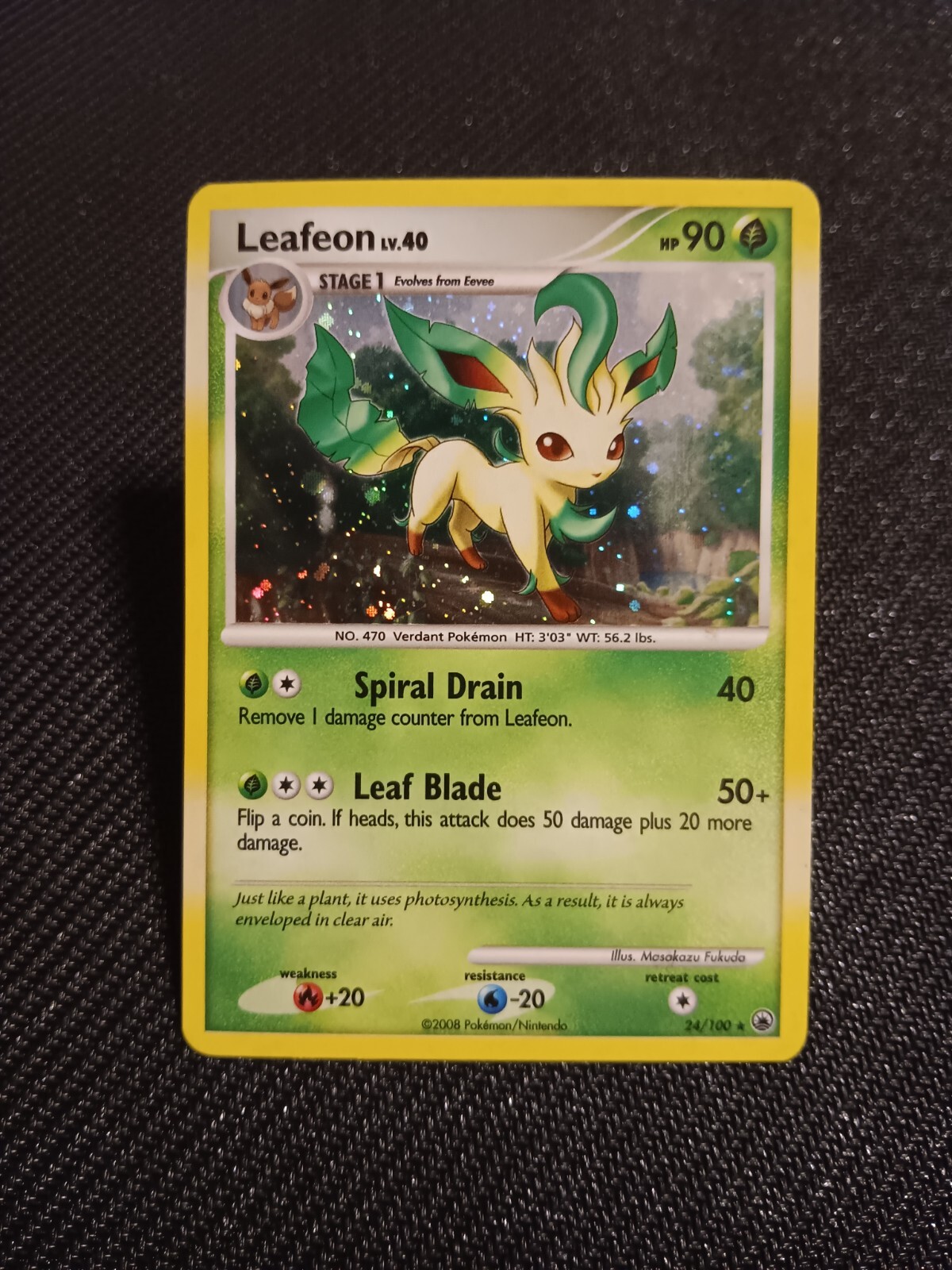 Leafeon 24/100 Majestic Dawn Holo Rare Vintage Pokemon TCG Card