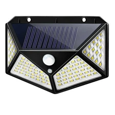Solar Power 100 LEDs Light PIR Motion Sensor Outdoor Security Lamp Wall Garden~