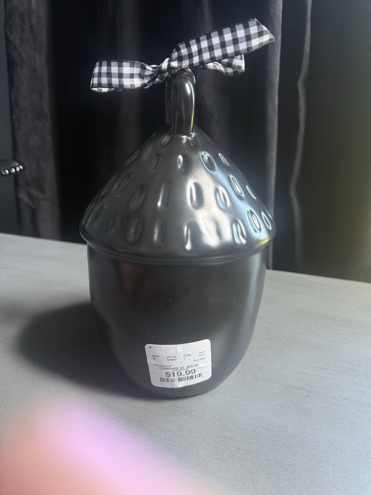 Rae Dunn black nest birdhouse 