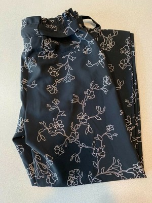 Reitmans Pantalon Femme Noir Floral Polyester Mélangé Taille