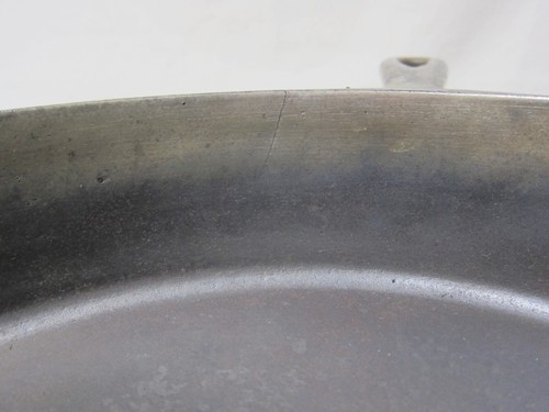 Pre Griswold "ERIE" No 10 Plated Cast Iron Skillet 716A Crack - Picture 8 of 9