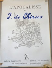 1980 L'APOCALISSE DI GIORGIO DE CHIRICO BORMIO POSTER, MANIFESTO VINTAGE ARTE