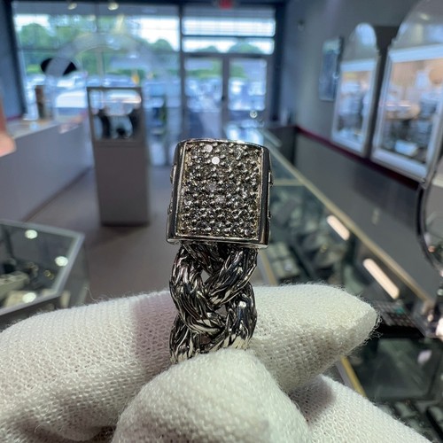John Hardy Diamond Classic Braided Bracelet 7.75 inches | Pre-Owned - Picture 4 of 7