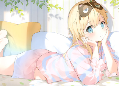 Anime Girls Hololive Kazama Iroha Lying On Front  Gaming Mat Desk 5395