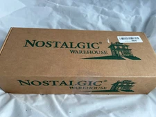 Nostalgic Warehouse New York Handleset S-Grip Long Plate Door Knob Antique Brass