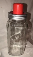 STOLI MASON JAR COCKTAIL SHAKER With Lemon/Lime Strainer Top Cap 9"