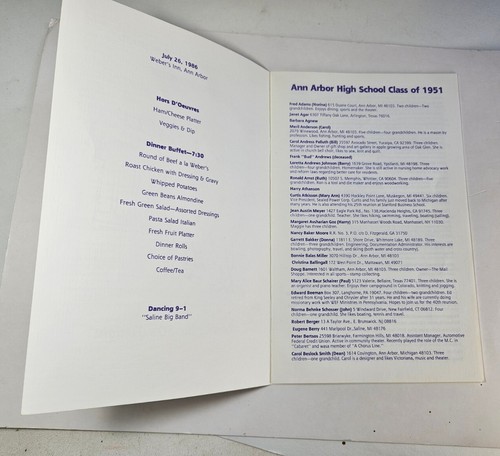 Omega 51 Ann Arbor Michigan Senior High School Yearbook with Commencement - Picture 5 of 9