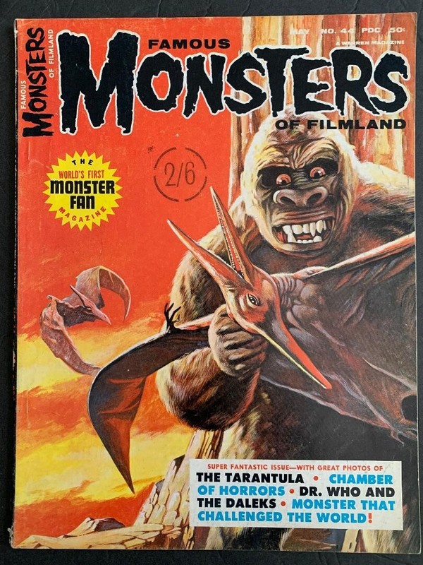 FAMOUS MONSTERS OF FILMLAND  ISSUE #44   GOOD +   KING KONG COVER