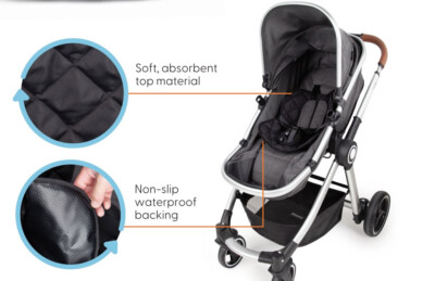 Pack Of 2 Children's Car Seat Pads, Soft & Waterproof Child