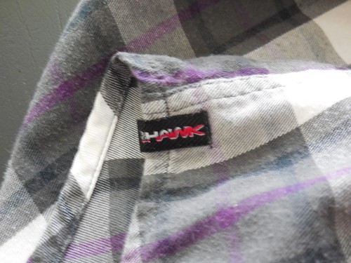 Tony Hawk Men's Long Sleeve Button Down Pocket Black White Plaid Shirt Large L - Picture 3 of 11