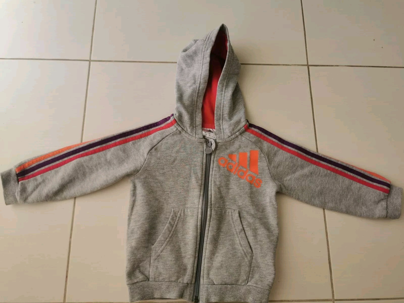 Baby Girls 12-18 Months Adidas Tracksuit Top, Hoodie, Jumper image 2