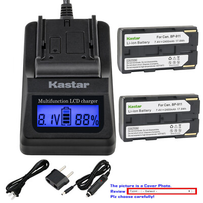 Kastar Battery LCD Fast Charger for Phase One P25 Plus P25+ P-Back Digital Back