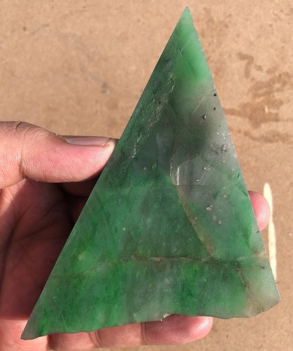 240 Grams, Natural Green Jade Gemstone Rough Slice, Raw Jade For jewelry Making,