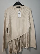 Mango Fleco Strickpullover Sweater Nwt. Small Cream