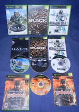 Xbox; Halo Combat Evolved -1st, Black, Metal Gear Solid 2 Substance, Wolfenstein