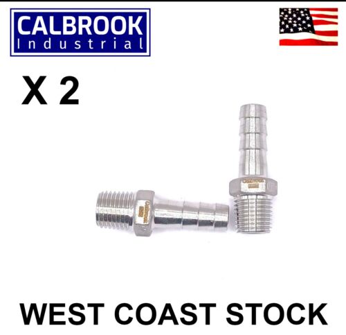 1/4" MNPT Barb Fitting 304 Stainless Steel For 3/8" ID Hose - Picture 5 of 5