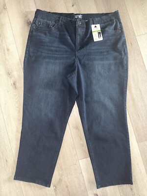 New Size 24WP TERRA & SKY WOMAN'S JEANS HIGH-RISE STRAIGHT LEG TUMMY CONTROL