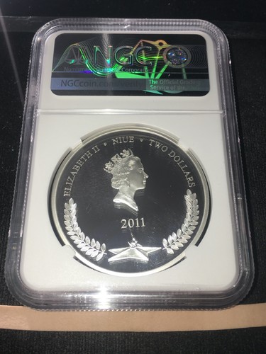2011 Gilt Niue $2, Russia Entering WWII, Colourized; 1 Oz .999Ag NGC**PF-70 UC - Picture 6 of 6