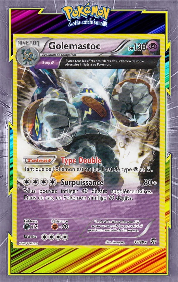 Golemastoc - XY7:Origines Antiques - 35/98 -Carte Pokemon Neuve Française - Photo 1/1