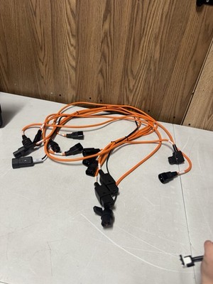 Lot of 7 Cisco Orange IEC C13 to C14 Power Cables Network UPS PDU