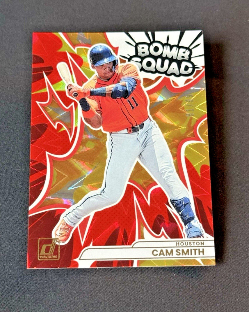 2026 Panini Donruss Bomb Squad Astros Cam Smith #7 Red Xplosion /99
