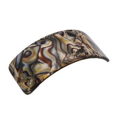 French Amie Broad Curved Oblong Large Cellulose Acetate Hair Barrette for Women