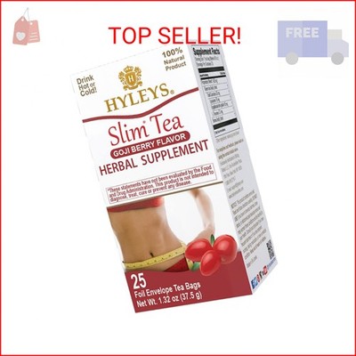 HYLEYS Slim Tea Goji Berry Flavor - Weight Loss Herbal Supplement Cleanse and De