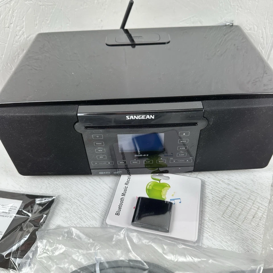 Sistema de radio todo en uno Sangean DDR-63 con Internet WiFi FM-RDS auxiliar en CD USB ¡USADO EN EXCELENTE ESTADO! Foto 3 de 4