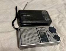 Vintage Lifelong and Realistic Portable AM FM Analog Radio Alarm Clocks set of 2