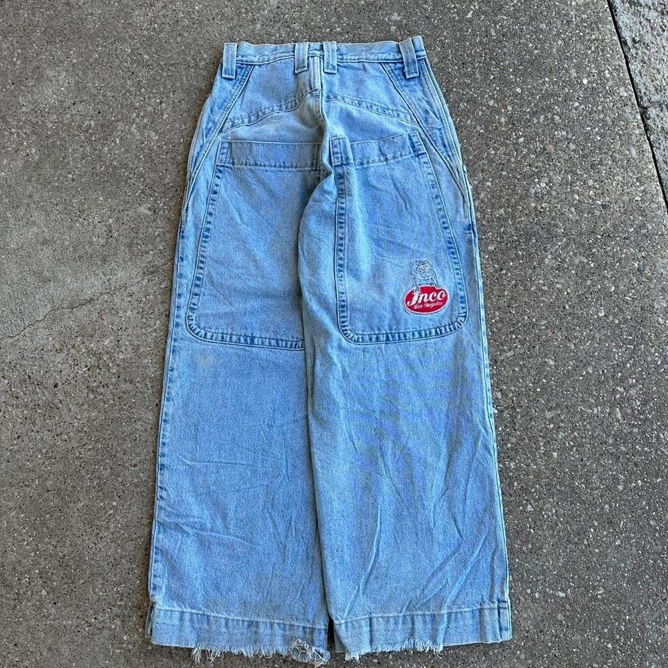 Vintage JNCO Big Rig Jeans 90s Wide Leg Denim Light Wash USA Made