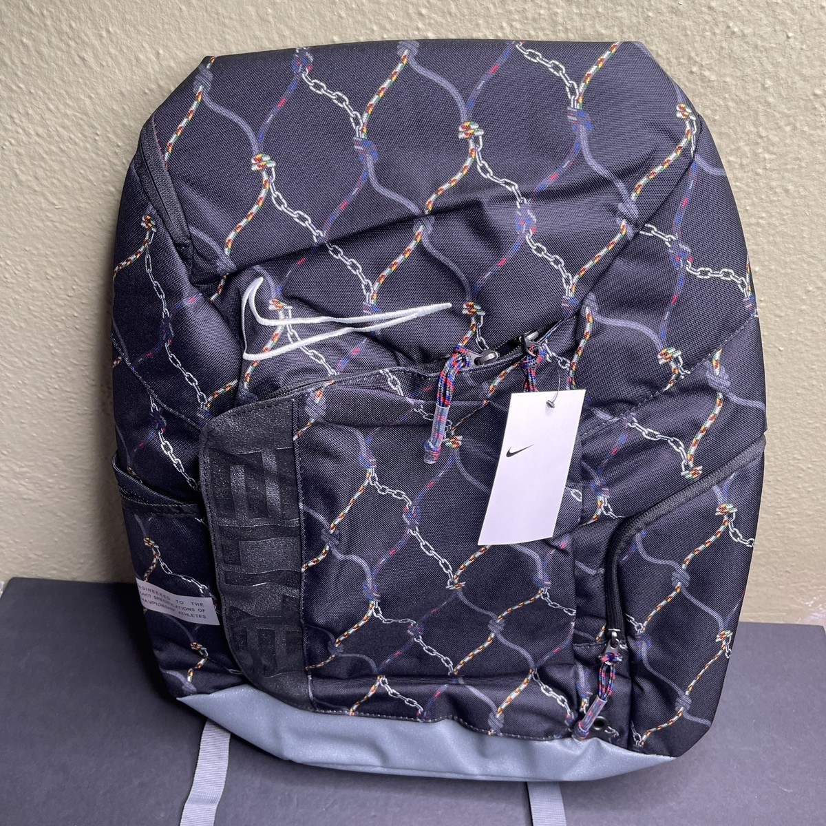 Nike Hoops Elite Pro Printed Caged Basketball Backpack Chain New