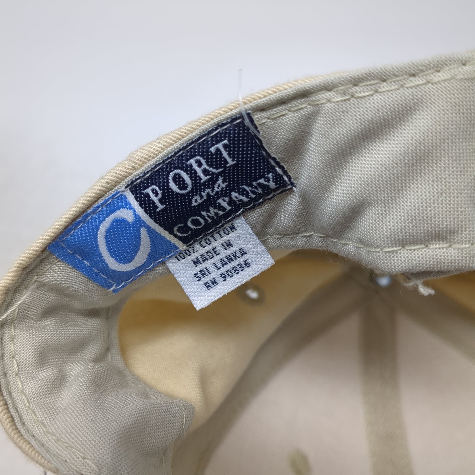 Bogus Strapback Hat Solid Beige One Size Embroide… - image 9