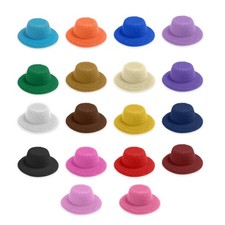 18 Colors Doll Hat Craft Set Mini Tiny Hats DIY Hair Accessories 1.6 Inch