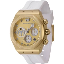 Technomarine Women's Watch Reef Sun Chronograph Gold and Silver Dial TM-523008
