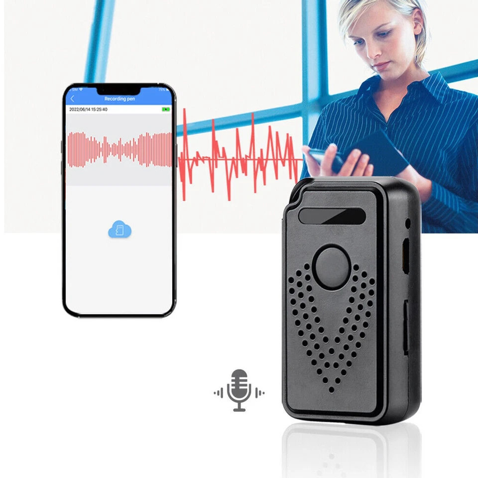 480Hr WiFi Mini Voice Recorder Live Stream Voice-Activated Alerts 128GB SD Incl. - Image 4 of 4