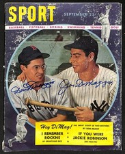 Joe & Dom DiMaggio Signed/Auto 1947 Sport Magazine PSA/DNA Full Letter
