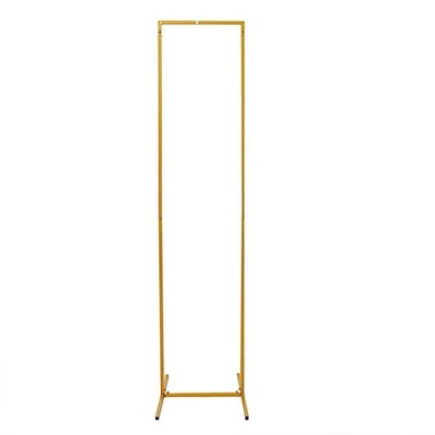 Balsa Circle 7 feet Gold Metal Floral Display Frame Rectangle Backdrop Stand ...