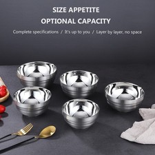  2pcs Stainless Steel Bowl Large Bowl Food Storage Organizer Kitchen Gadget