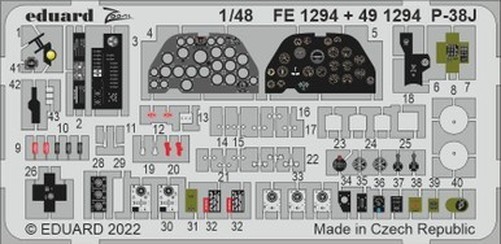 Eduard FE1294 1/48 - 1/48 eduard P-38J
