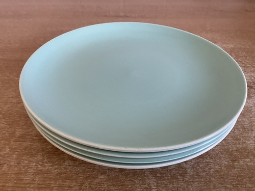 Poole Twintone Ice Green & Seagull C57 - 4 x 20.5 cm Salad / Luncheon Plates - Foto 6 di 6
