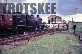35mm Slide BR British Railways Steam Loco Class 4P 42350 Wansford 1962 Orig