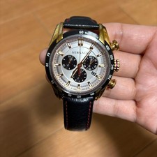 Versace Chronograph Watch Gold Black Quartz T...