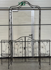 2.Wahl B-Ware Rosenbogen mit Tor Pforte 101759 Metall Gartentor  Rankgerüst