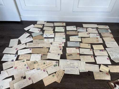 Vintage Huge Lot of 80 Old Letters  1899-1960s Rare Old Vintage Antique All Kind
