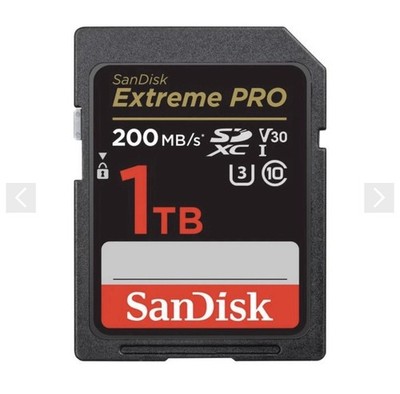SanDisk Extreme PRO 1TB SDXC UHS-I Class 10 V30 200MB/s Memory Card