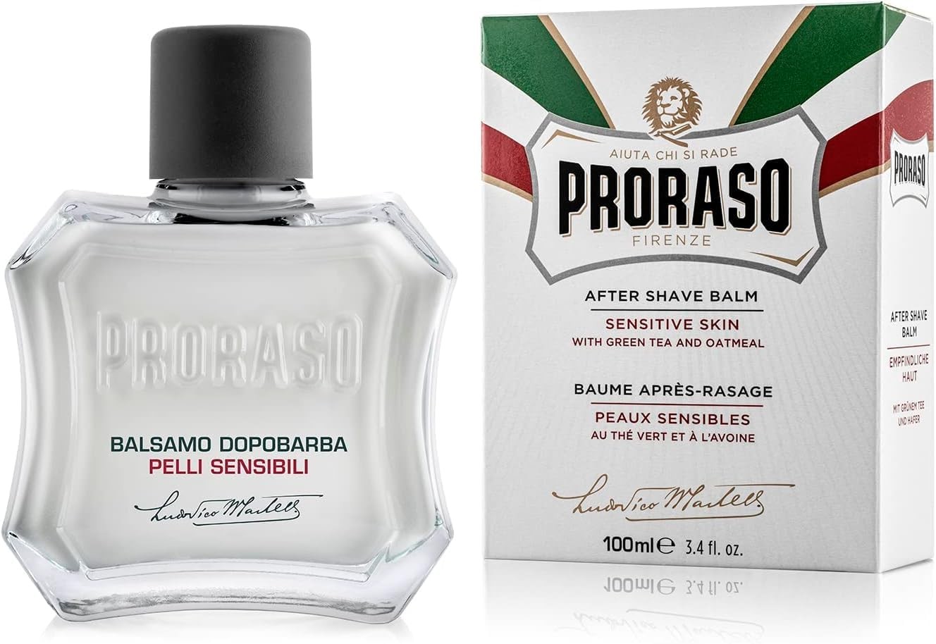 Proraso Aftershave Balm For Sensitive Skin, 100ml, Alcohol-Free Post Shave Balm